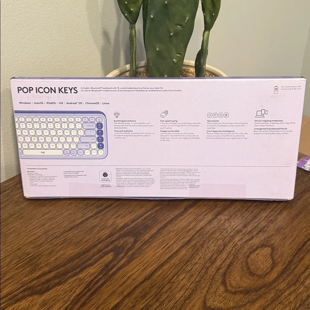 Logitech POP ICON KEYS Wireless Bluetooth Keyboard for‎ Laptop Tablets PC
